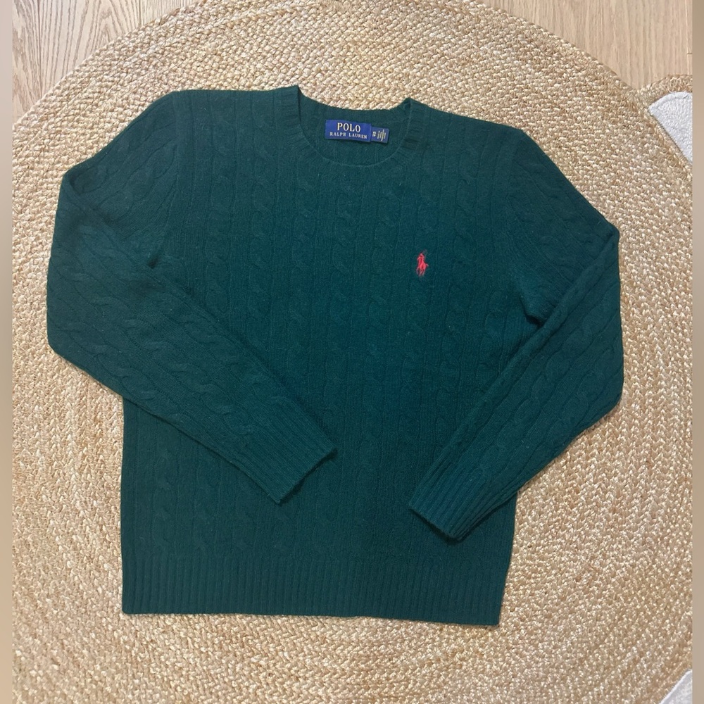 Ralph Lauren Women Dark Green Cashmere Sweater